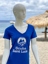 Load image into Gallery viewer, Scuba St Lucia Women&#39;s V Neck T-Shirts
