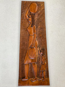 Wood Carving - Lady and Child