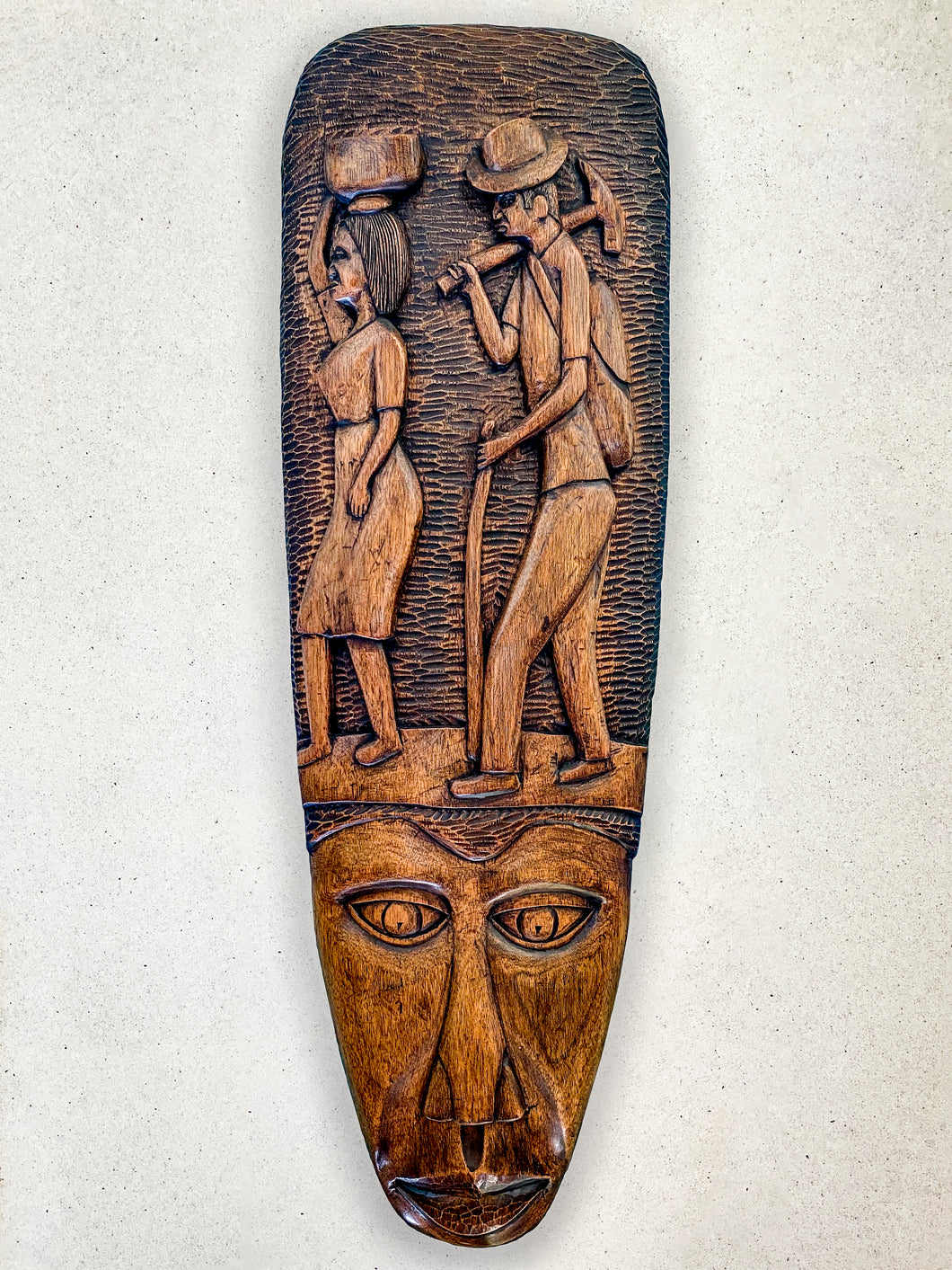 Wood Carvings - Mask with Farmers