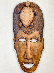 Wood Carvings - Mask with Turtle