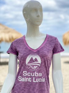 Scuba St Lucia Women's V Neck T-Shirts