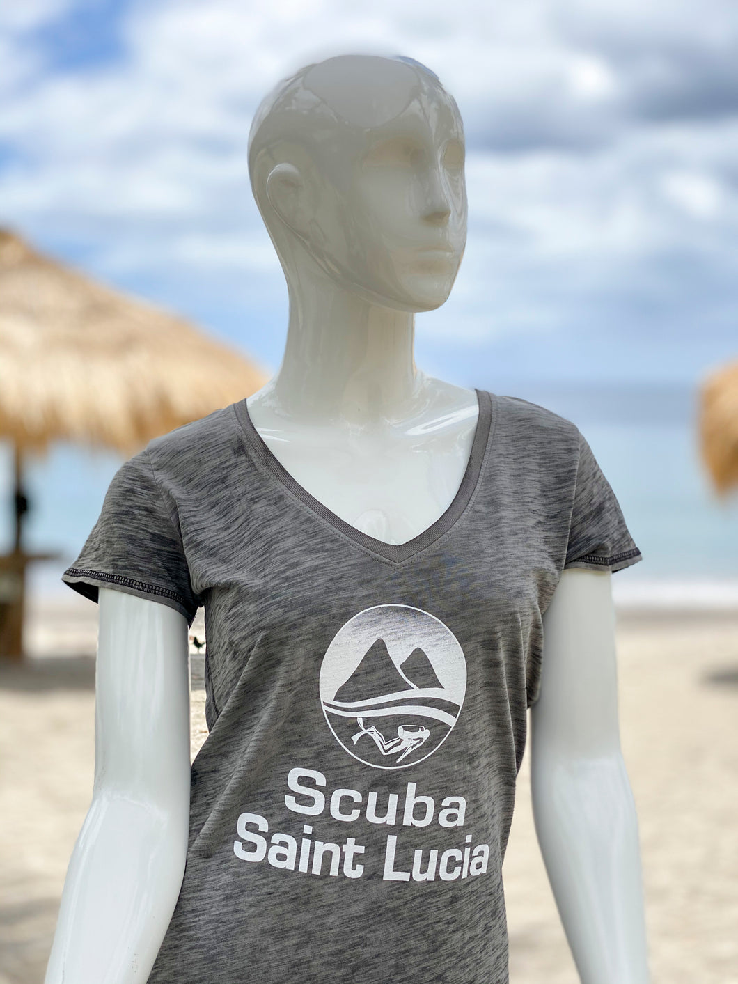 Scuba St Lucia Women's V Neck T-Shirts